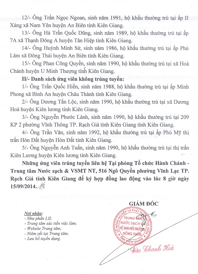 thông báo số 315 ngày 09/09/2014
